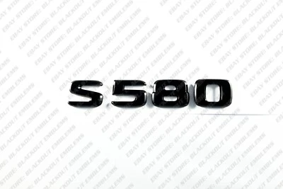 Gloss Black Emblems Trunk Letter for Mercedes-Benz S580 W140 W220 W221 W222 W223 - Image 1 of 4