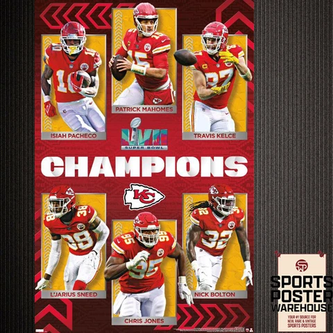 Kansas City Chiefs SUPER BOWL LVII CHAMPIONS 2023 Commemorative 22x34 POSTER Cover