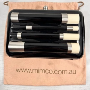Mimco Black White Silver PVC With Raise Accents Rectangle Clutch Bag - Picture 1 of 24