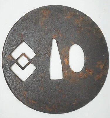 Guardia Espada Tsuba Japonesa para Katana Espada Larga Original de Japón 0310F2 Foto 1 de 4