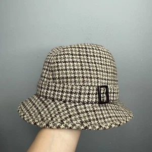 Barbour Vintage Unisex 100% Wolle Hahnentritt Trilby Hut - Größe 7 / 57 / M - Bild 1 von 16
