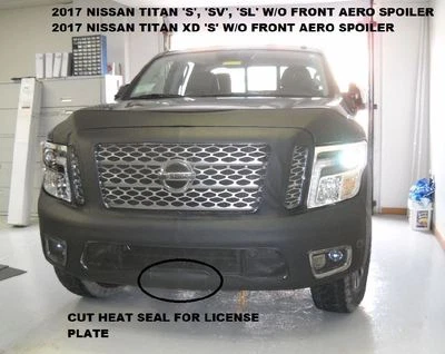 Бюстгальтер-маска переднего конца Lebra подходит для Nissan Titan S, SV, SL 2017-19 годов выпуска без спойлера - Изображение 1 из 2