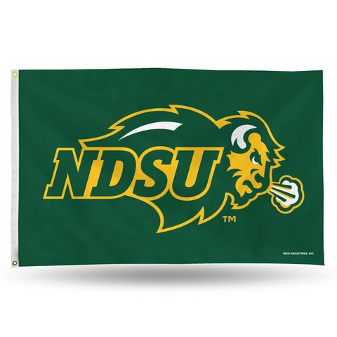 North Dakota State Bison Banner Flag. 3' x 5'. Grommets.  #931 Cover