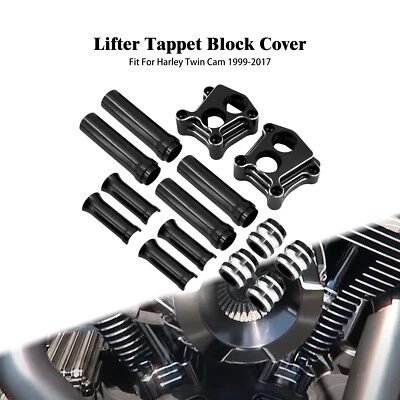 Pushrod Cover and Lifter Block Covers For Touring Road King Street Glide 17-24 Foto 1 de 4