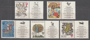 CZECHOSLOVAKIA 1975 SC#2013/17 MNH** lab., BIB`75 biennial exhibition of illust. - Imagen 1 de 1