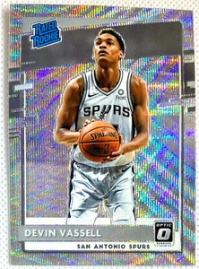 2020-21 Donruss Optic Devin Vassell Rated Rookie Silver Wave Prizm Card RC 161 - Picture 1 of 2
