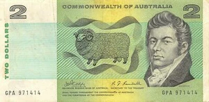 Australia / Commonwealth  $2  ND. 1968  Series  GPA  Circulated Banknote X20 - Picture 1 of 2