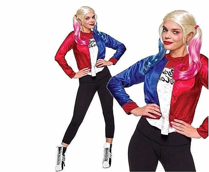 Official Ladies Suicide Squad HARLEY QUINN Kit Fancy Dress Costume Adult TV Film - Image 1 of 1