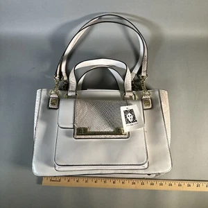 NEW WITH TAGS ANNE KLEIN STYLE VANITY II GOLD CROSSBODY FAUX LEATHER WHITE BAG - Picture 1 of 17