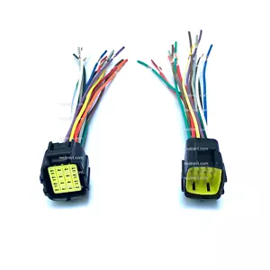 6" ASSEMBLED WATERPROOF 16 PIN ELECTRICAL 1.8MM AWG WIRE CONNECTOR PLUG - Picture 1 of 3