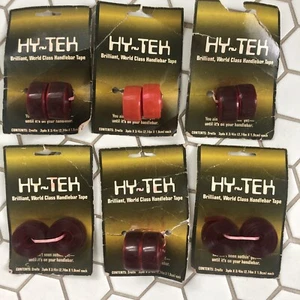 Vtg. Lot 6pr. HUNT-WILDE Hy-Tek Handlebar Tape • Orange & Red • 3yds x 3/4" each - Picture 1 of 2