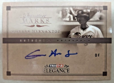 2007 TriStar Elegance GORKYS HERNENDEZ MILB "Signature Marks" AUTOGRAPH FREE S&H - Image 1 of 2