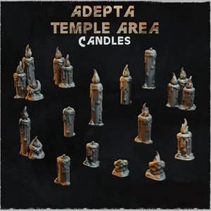 Resin 3D Printed Adepta Temple Area Candle Basing Bits - Picture 1 of 1