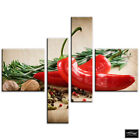 Spices Chili pepper  Food Kitchen BOX FRAMED CANVAS ART Picture HDR 280gsm