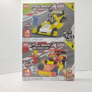 Block Tech Pull Back Racers - Choose from Red or Yellow - Picture 1 of 13