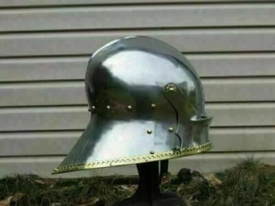  Casco Estilo Gótico Medieval Alemán Sallet Casco Armadura Medieval Casco Foto 1 de 3