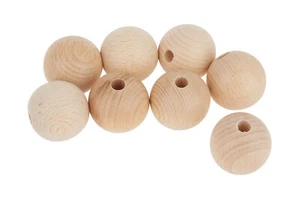 Bolas de madera, cuentas de madera FSC perlas naturaleza perforadas - Imagen 1 de 6