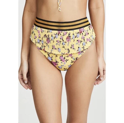 Pantalones de bikini de natación acanalados florales Paulina For Love & Lemons nuevos con etiquetas Foto 1 de 4