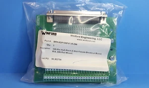 ONE- Breakout Board, BRKADP100FV1-R-DIN, 100-PIN Half Pitch D-Sub. Female - Picture 1 of 4