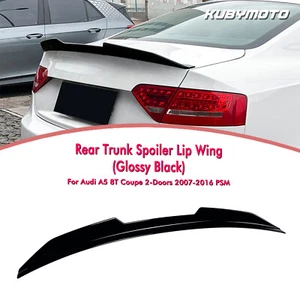 Kofferraum Spoiler Flügel Für Audi A5 8T Coupe 2007-2016 2014 PSM Stil Schwarz - Picture 1 of 12