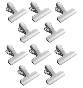 10 X Clip di Chiusura Acciaio Inox 76mm Morsetto Mollette per Sacchetti Set - Bild 1 von 5