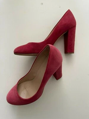 JCREW ETTA ДИКАЯ СВЕКЛА ПОП ИТАЛЬЯНСКАЯ ЗАМША НАСОСЫ US6 EU36 В НОВОМ СОСТОЯНИИ - Изображение 1 из 4