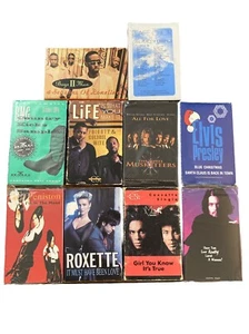 10x Cassette Tape Singles Cassingles  Lot Of 10 Elvis Roxette Bryan Adams  - Picture 1 of 12