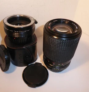 CENTON 70-210mm F4 ZOOM LENS + VIVITAR 2X CONVERTER for PENTAX PK FILM SLRs - Picture 1 of 5