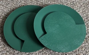Tupperware Charcuterie Cheese Cracker Plates (2) Green #3306A VTG NOS - Picture 1 of 14