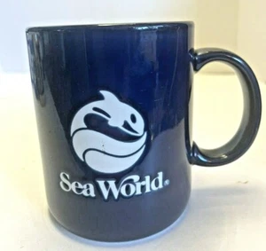 Cobalt SEAWORLD Coffee Tea Mug - Shamu Whale Theme Park - VGC! - Picture 1 of 4