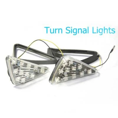 Señal de giro de montaje empotrado LED euro transparente para bicicleta Kawasaki Ninja ZX6R 1998-2006 Foto 1 de 4