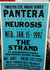 Póster de concierto vintage original de Pantera Neurosis impresión en bloque Providence R.I. - Imagen 1 de 4