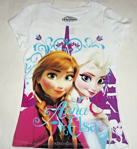 Disney Frozen Elsa Anna T-Shirt Shirt weiß grau lila Mädchen Schulanfang NEU - Bild 1 von 12