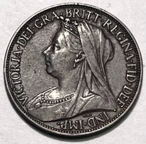 GREAT BRITAIN - Queen Victoria - Farthing - 1900 - Extra Fine - Picture 1 of 2