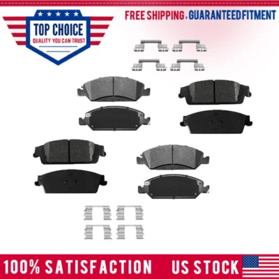 Pastillas de freno delanteras y traseras de cerámica para Chevrolet Silverado Sierra 1500 2014-2018 Foto 1 de 4