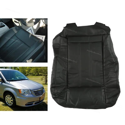 Cubierta de asiento de cuero inferior negra para conductor para Chrysler Town & Country Van 2011-16 Foto 1 de 4