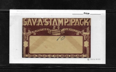 Worldwide Stamps/Ephemera: Vintage 'Hygrade' SAV-A-STAMP PACK Glassine Cover