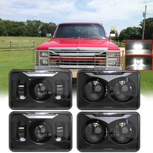 For Chevy Silverado 1500/2500/3500 1985 1986 1987 4pcs 130W 4x6" LED Headlight - Picture 1 of 12