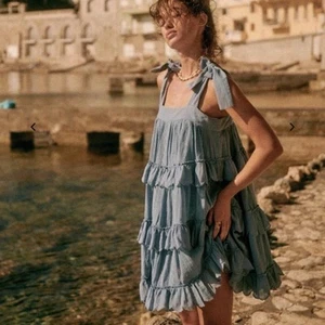 Sezane Oriane Tie Strap Tiered Sundress - Picture 1 of 5
