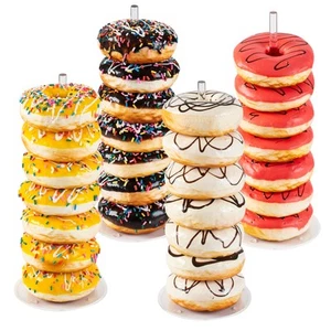 4PCS Acrylic Donut Display Stand Tower - Dessert Table Holder for Donuts, Bag... - Picture 1 of 6