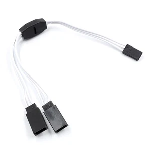 Yeah Racing 150mm 60-Core Y Harness High Current Servo Wire White JR/Futaba Plug - Picture 1 of 3