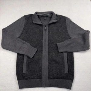 Banana Republic Sweater Mens SmallGray Full Zip Mock Neck Pullover - Picture 1 of 9