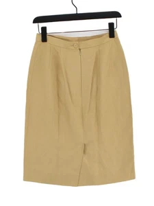 Jaeger Women's Midi Skirt W 26 in Tan Silk with Linen, Other Midi A-Line - Picture 1 of 7