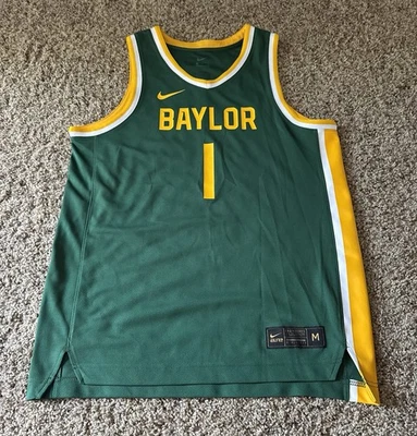 NEW Nike Baylor Bears Basketball Jersey Green #1 Men's Medium George Sochan - Image 1 of 4