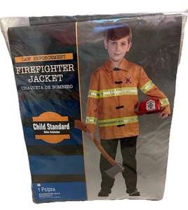 Law Enforcement Firefighter Jacket Halloween Costume Child Standard New - Picture 1 of 4