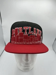 Portland Trail Blazers New Era 59FIFTY eng anliegende Mütze Skyline schwarz rot 7 5/8 - Bild 1 von 8