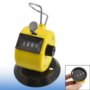 Golf Pitch 4 Digit Number Clicker Hand Held Tally Counter Black Yellow - Picture 1 of 1