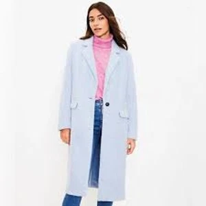 Loft Blue Cozy Herringbone Coat Size XL NWT - Picture 1 of 6