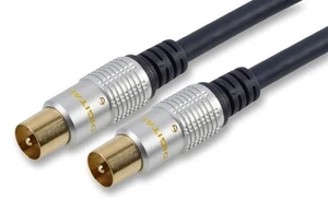 PRO SIGNAL - Kabel Fly Lead Koaksial Lelaki ke Lelaki, 2m Hitam - Picture 1 of 1