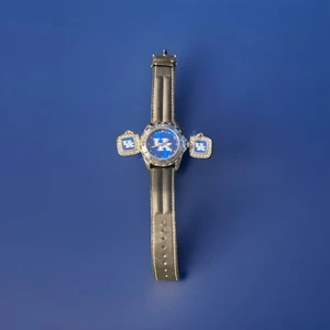 University of Kentucky Silver tone Square Rhinestone Earrings & Men's watch - Picture 1 of 4